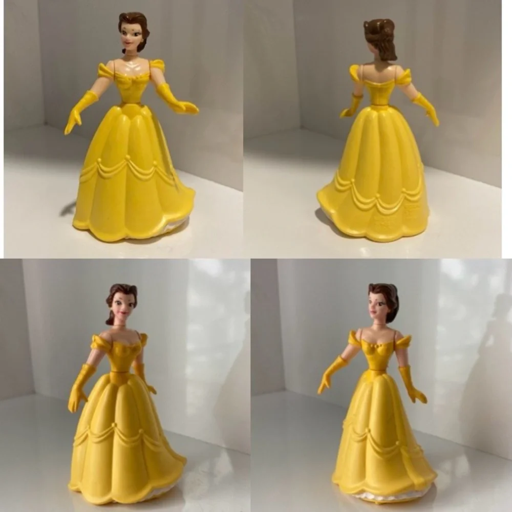 EUC Vintage Beauty & The Beast 3 pc set: bowl, cup, Belle figure, 1990's